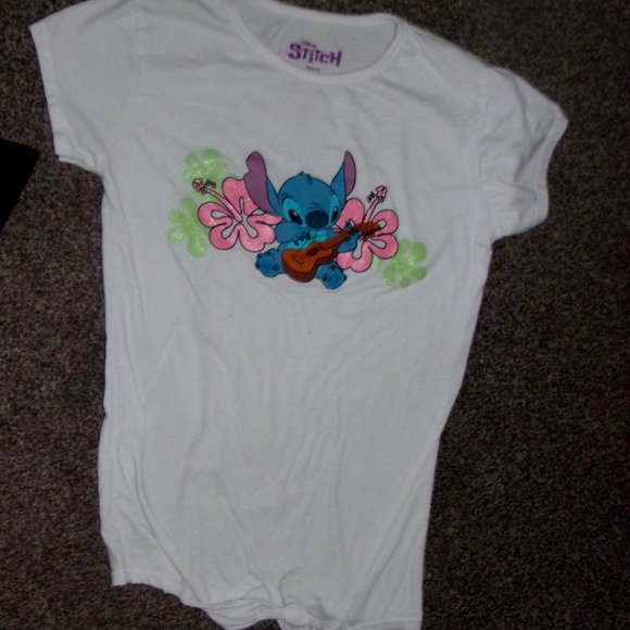 SALE size large girls tee shirt lot ten twelve kids girl lilo & stitch Disney